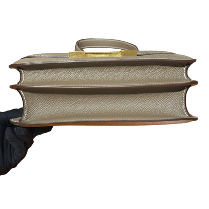 Used HERMÈS Constance 24 Shoulder Bag Etoupe (18) GHW