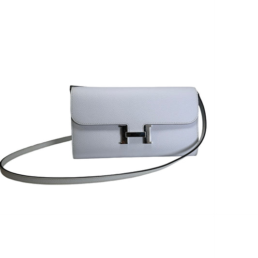 Used HERMES Epsom Constance to go Cross body bag Gris Platine PHW