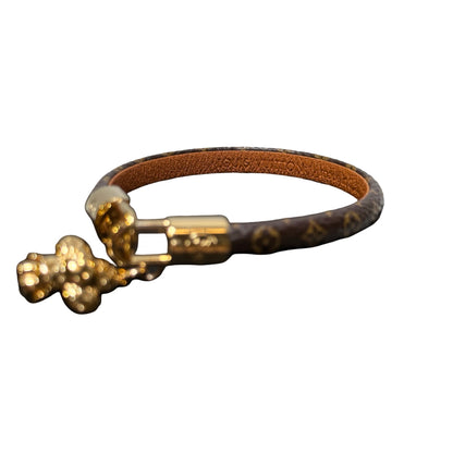 Used LOUIS VUITTON Monogram coated canvas Bracelet Jewellery Brown GHW