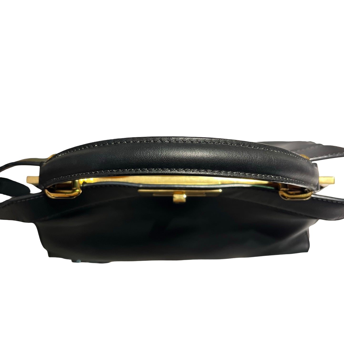 Used FENDI Peekaboo Handbag Black GHW