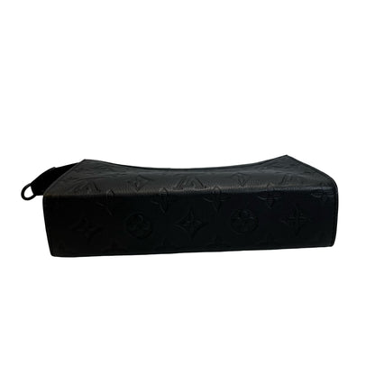 Used LOUIS VUITTON Monogram Empreinte Pochette Cle Clutch Black