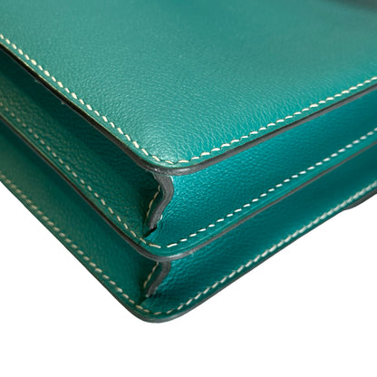 Used HERMES Epsom Roulis Shoulder Bag Green