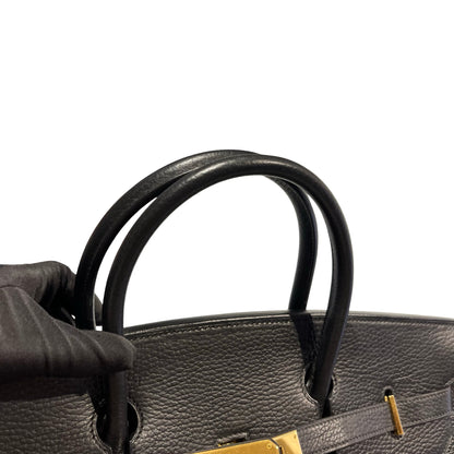 Used HERMES Togo Birkin Handbag Black