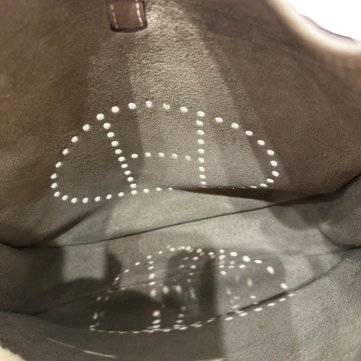Used HERMES Clemence Evelyne 29 Cross body bag Etoupe PHW