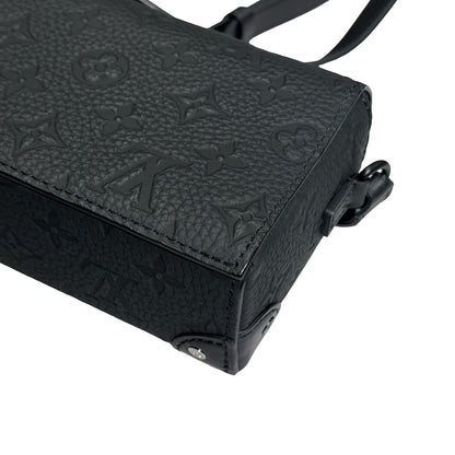 Used LOUIS VUITTON Taurillon Leather Steamer Wearable Wallet Cross Body Bag Black