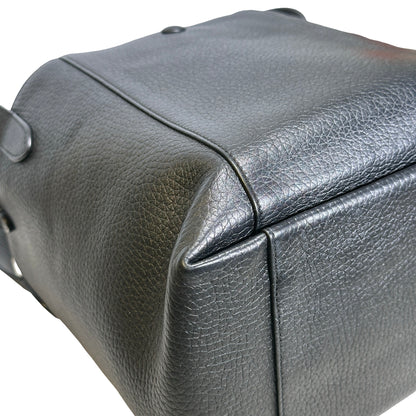Used DIOR Grained Calfskin C'est Dior Bucket Bag Black GHW