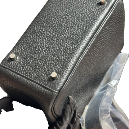Brand New HERMES Clemence Leather Lindy Mini Handbag Black