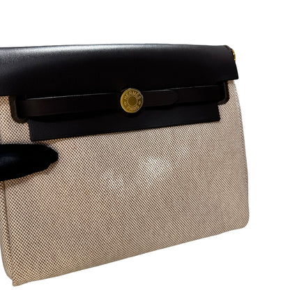 New Hermès Mini Herbag Cross Body Bag Brown GHW