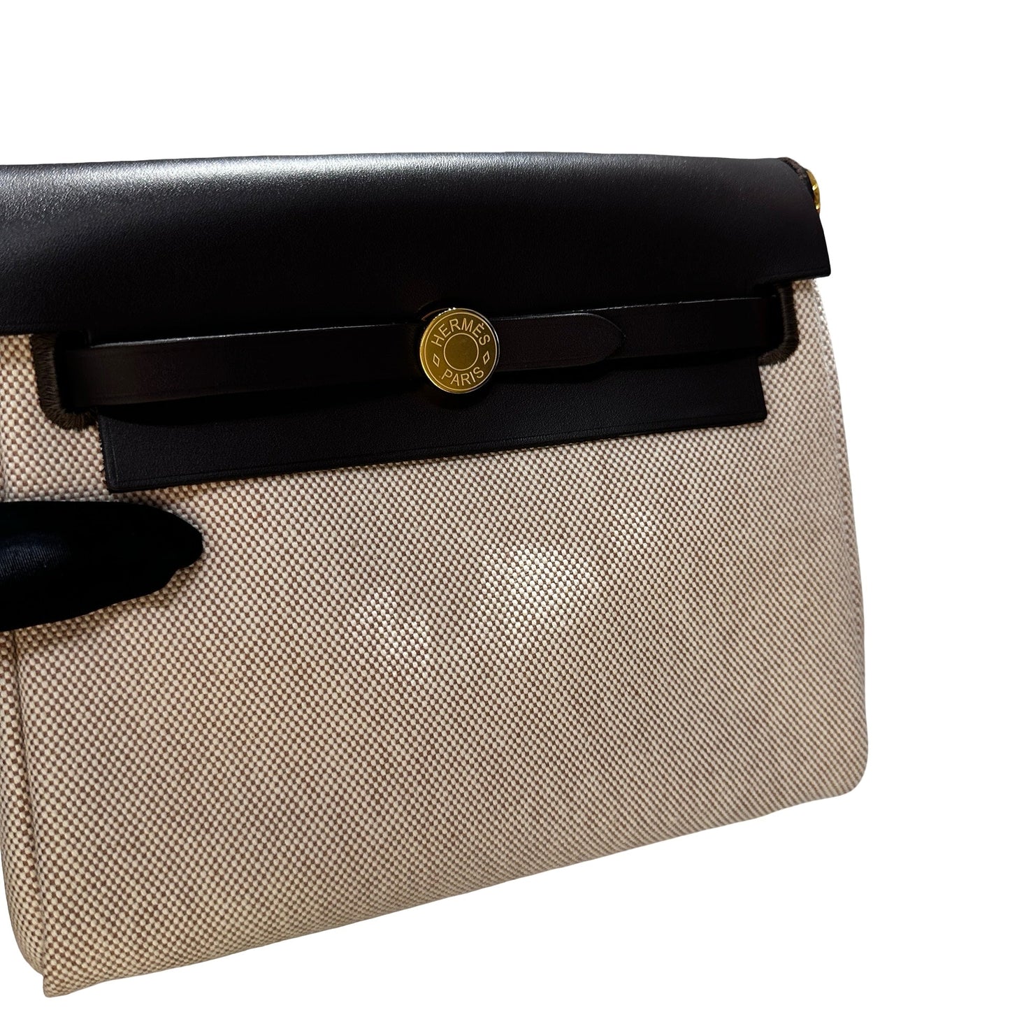 New Hermès Mini Herbag Cross Body Bag Brown GHW