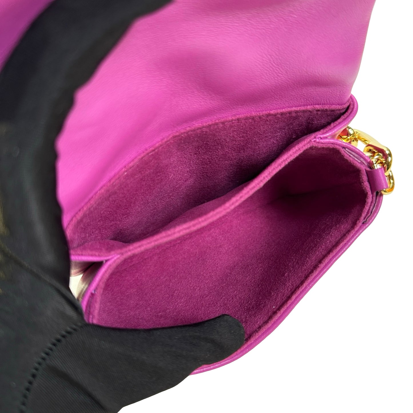 Used LOUIS VUITTON Monogram Embossed Lambskin Coussin Mini Bag Purple， GHW