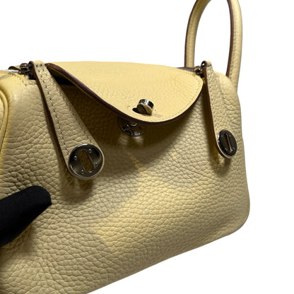 Used HERMÈS Leather Mini Lindy Shoulder Bag YELLOW PHW