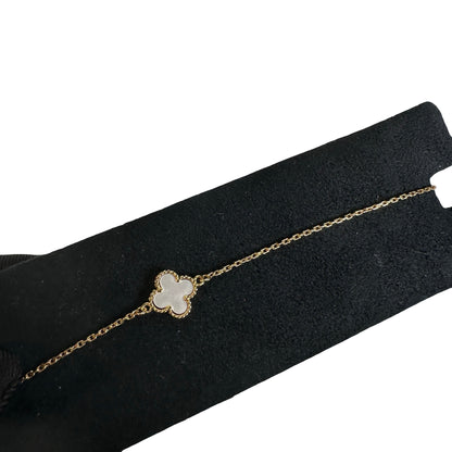 Used VAN CLEEF & ARPELS Mother of Pearl Sweet Alhambra BRACELET White GHW