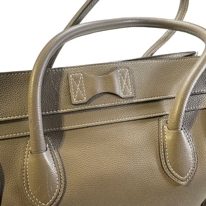 Used CELINE Leather Phantom Handbag Taupe