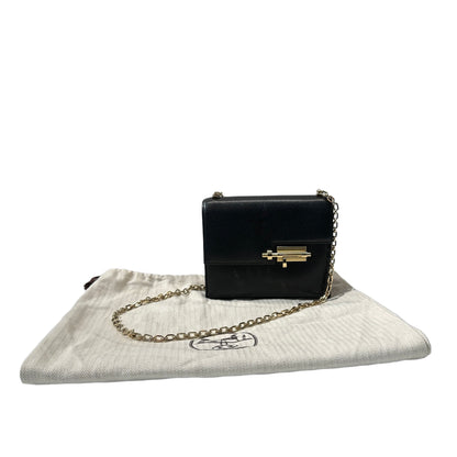 Used HERMÈS Chevre Goatskin MINI VERROU Shoulder Bag Black GHW