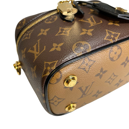 Used LOUIS VUITTON Monogram Reverse Monogram Canvas Vanity PM Monogram/Reverse Monogram Vanity case Brown Light Brown GHW