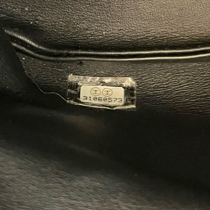 Used CHANEL Lambskin Leather Bucket Bag Black GHW