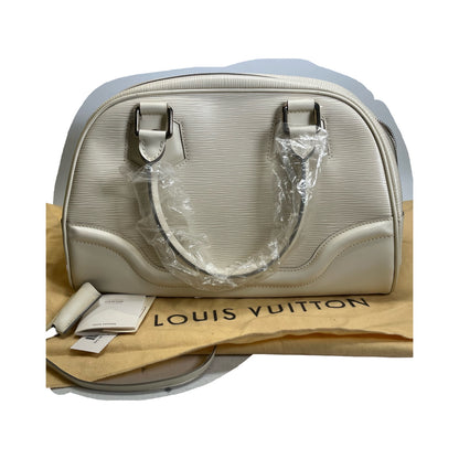 Used LOUIS VUITTON Epi Epi Montaigne PM Handbag White