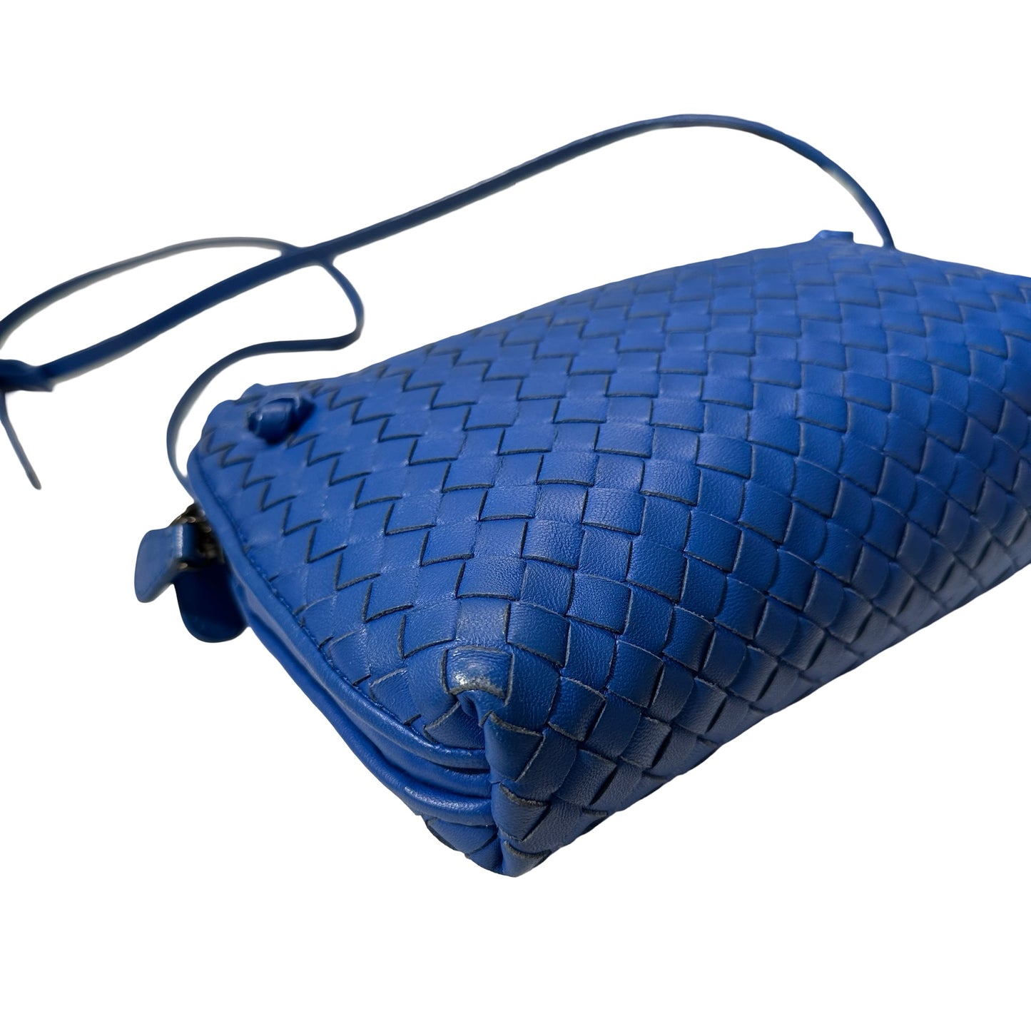 Used Bottega Veneta Shoulder Bag Blue PHW