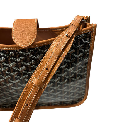 New Goyard Musette Shoulder Bag Black Brown PHW