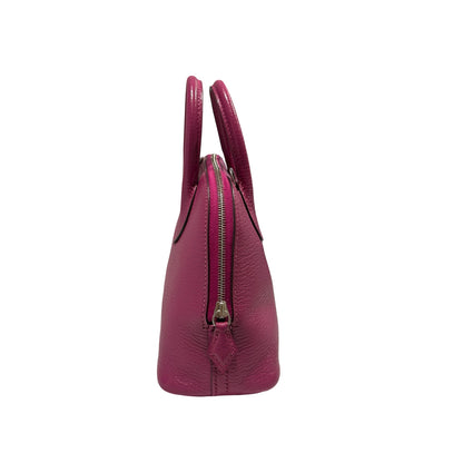 Used HERMES Chevre Mini Bolide Handbag L3 Rose Purple PHW