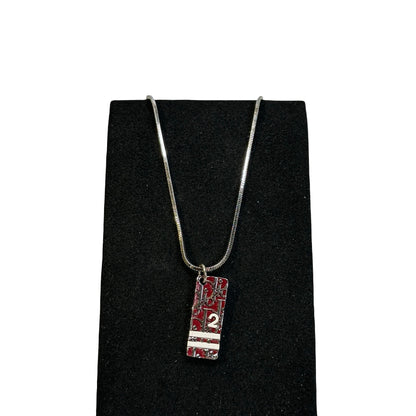 Used DIOR Trotter Trotter Pendant Necklace Necklace Silver Red White