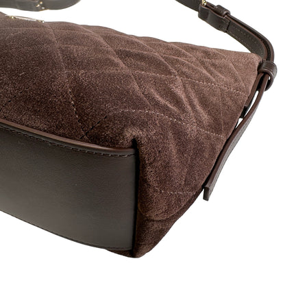 Brand New CHANEL Quilted Suede Quilted Suede Shoulder Bag Shoulder Bag Brown GHW