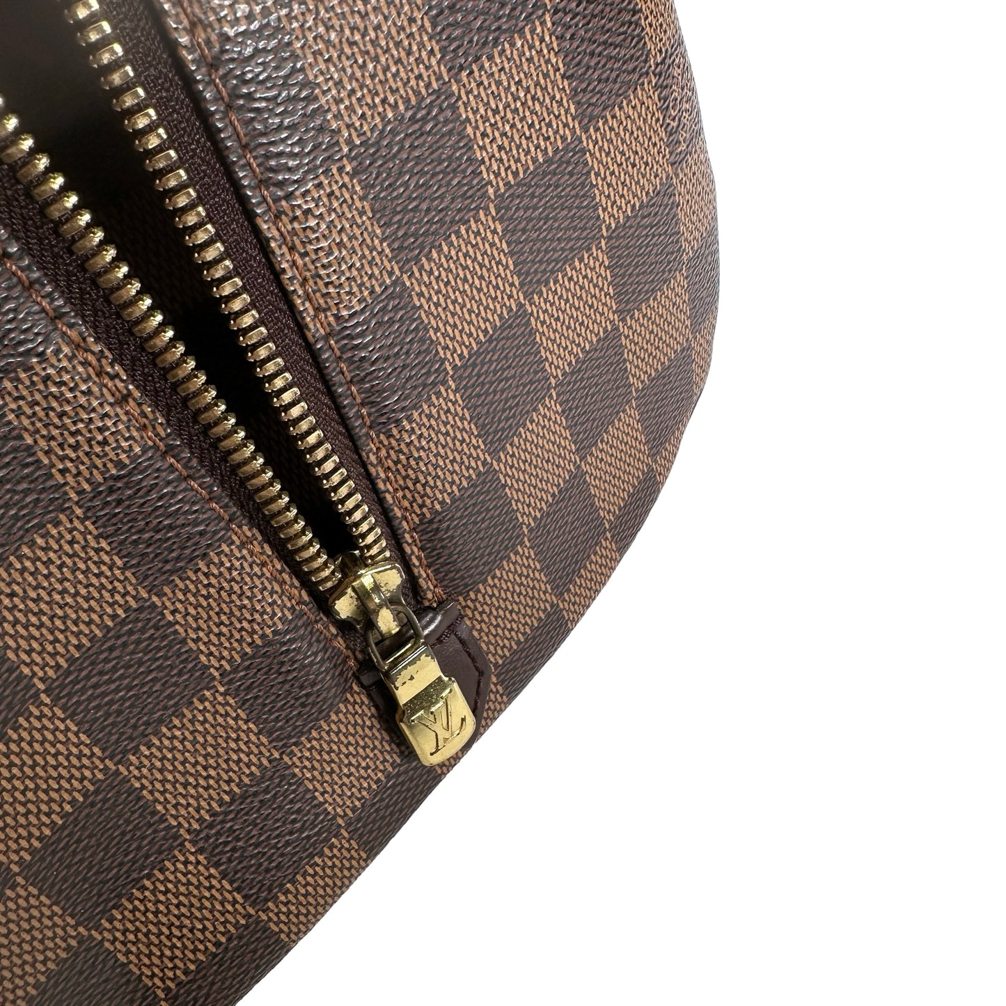 Used LOUIS VUITTON Damier Ebene Triana Handbag Brown GHW