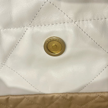 Used CHANEL 22 Shoulder Bag White GHW