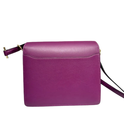 Used HERMÈS MINI ROULIS Cross Body Bag Purple GHW