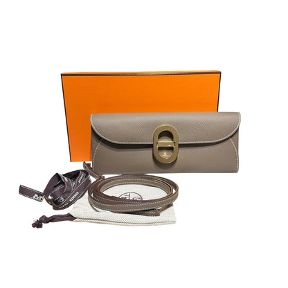Unused HERMÈS Chaine d'Ancre To Go Cross Body Bag Etoupe GHW