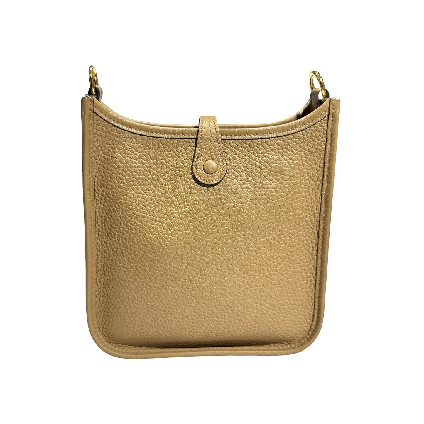 Used HERMÈS MINI EVELYNE Shoulder Bag Brown GHW