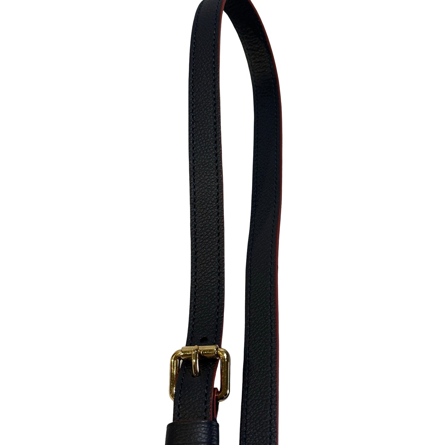 LOUIS VUITTON Monogram Empreinte Pochette Metis Crossbody Bag Navy Blue Red GHW