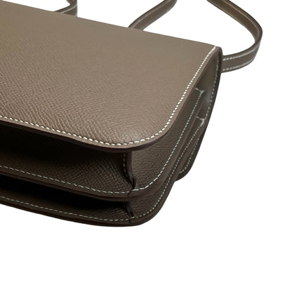 Brand New HERMES Epsom Constance Shoulder Bag Etoupe