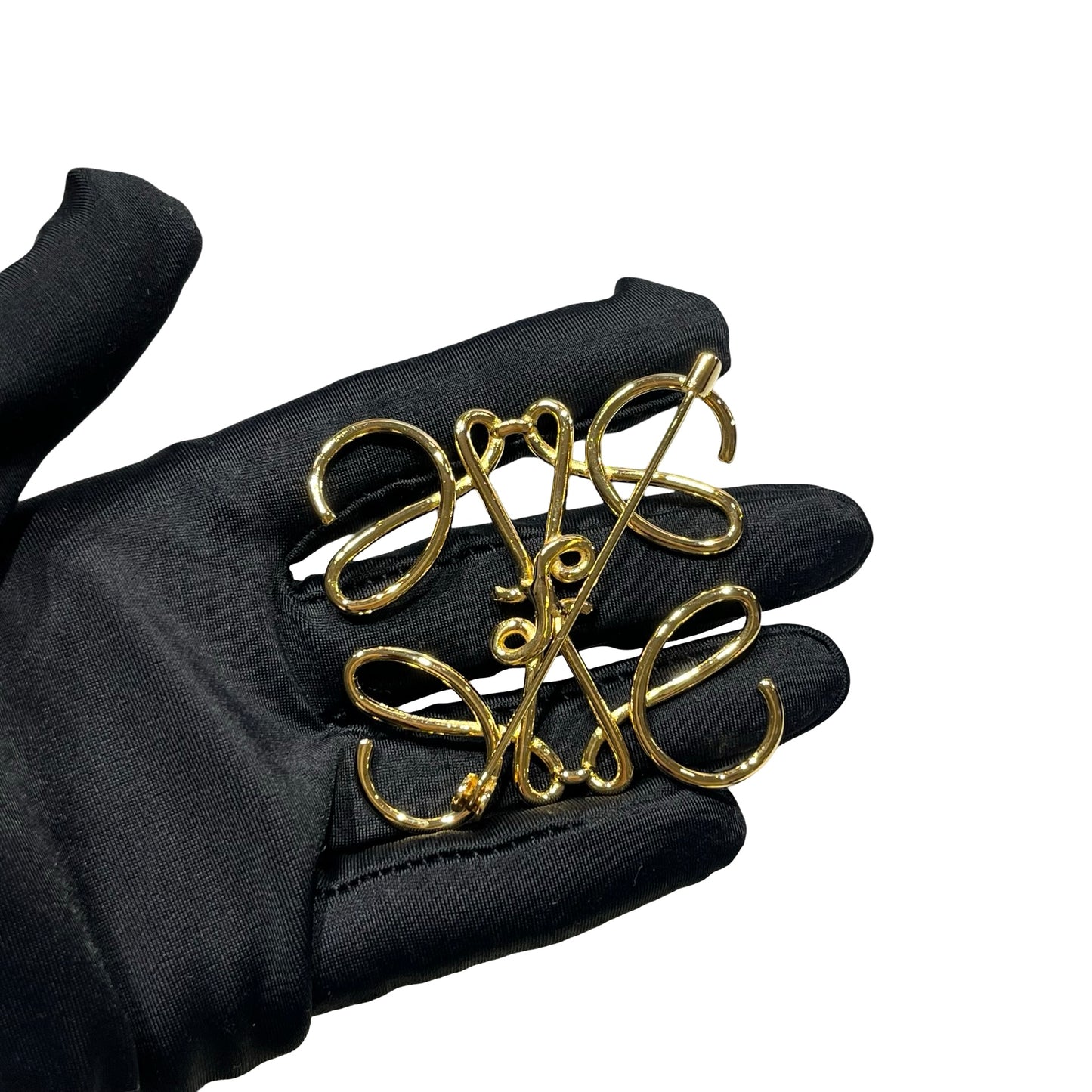 Used Loewe Anagram Brooch Accessories GHW