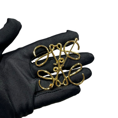 Used Loewe Anagram Brooch Accessories GHW