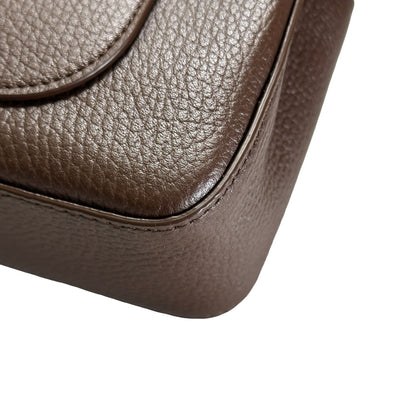 Brand New CHANEL Caviar Leather Mini Flap Bag Shoulder Bag Brown Gold Hardware