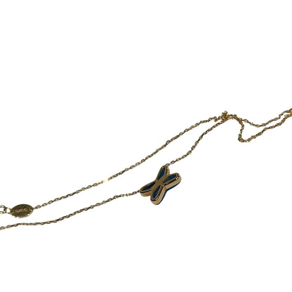 Unused CHAUNET Neeklace Gold Blue