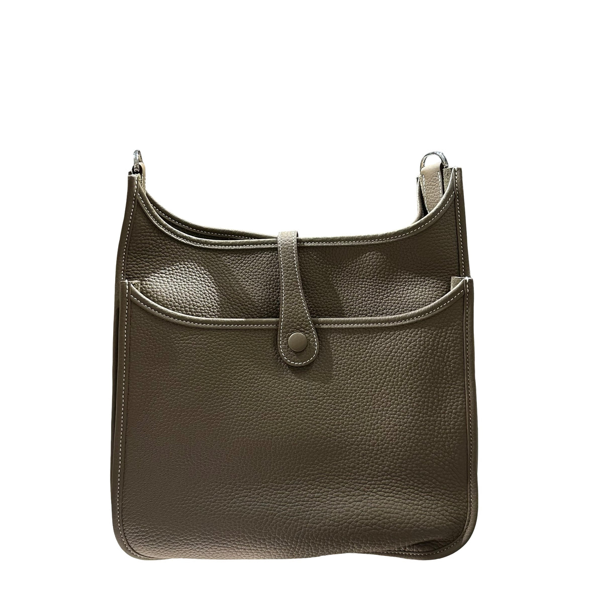 Used HERMES Clemence Evelyne 29 Cross body bag Etoupe PHW