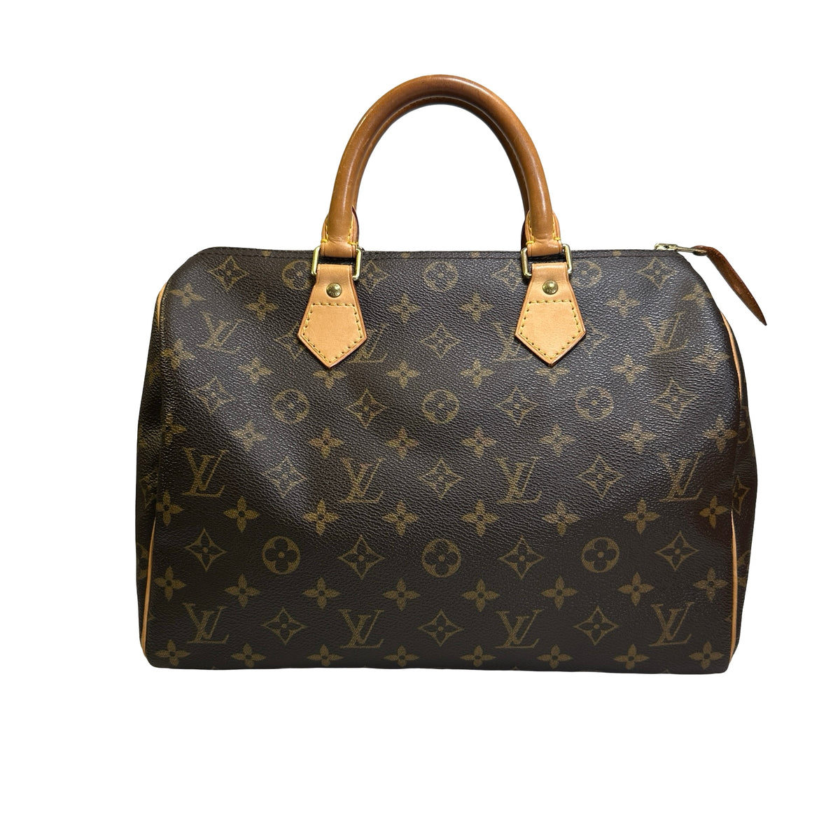 Used LOUIS VUITTON Monogram Canvas Speedy 30 Handbag Brown GHW
