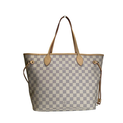 Brand New LOUIS VUITTON Damier Azur Neverfull Tote Bag White Blue