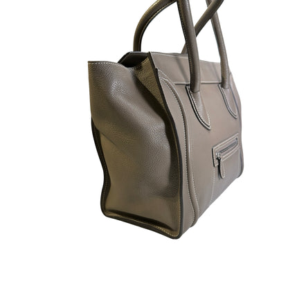 Used CELINE Leather Phantom Handbag Taupe
