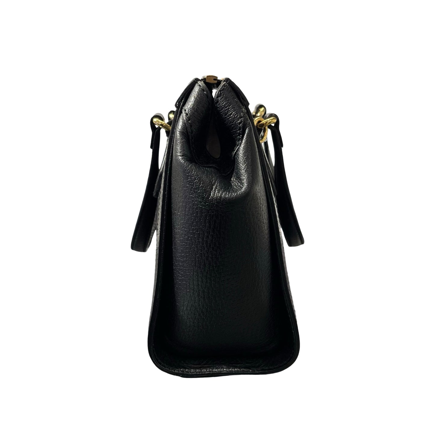 Used GUCCI Calfskin Leather Ophidia Cross Body Bag GHW Black