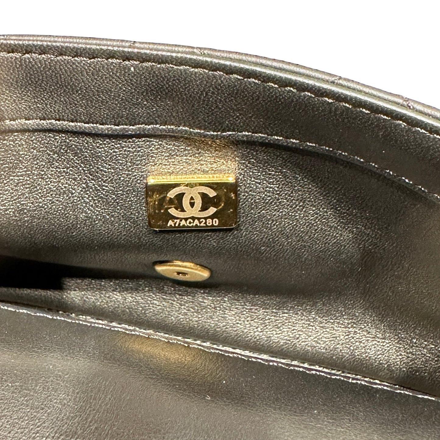 Used CHANEL Mini flap 17cm Chain Shoulder Bag Black GHW