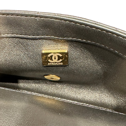 Used CHANEL Mini flap 17cm Chain Shoulder Bag Black GHW
