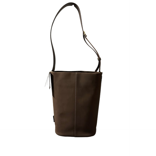 Used AGHES B Shoulder Shoulder Bag Brown GHW