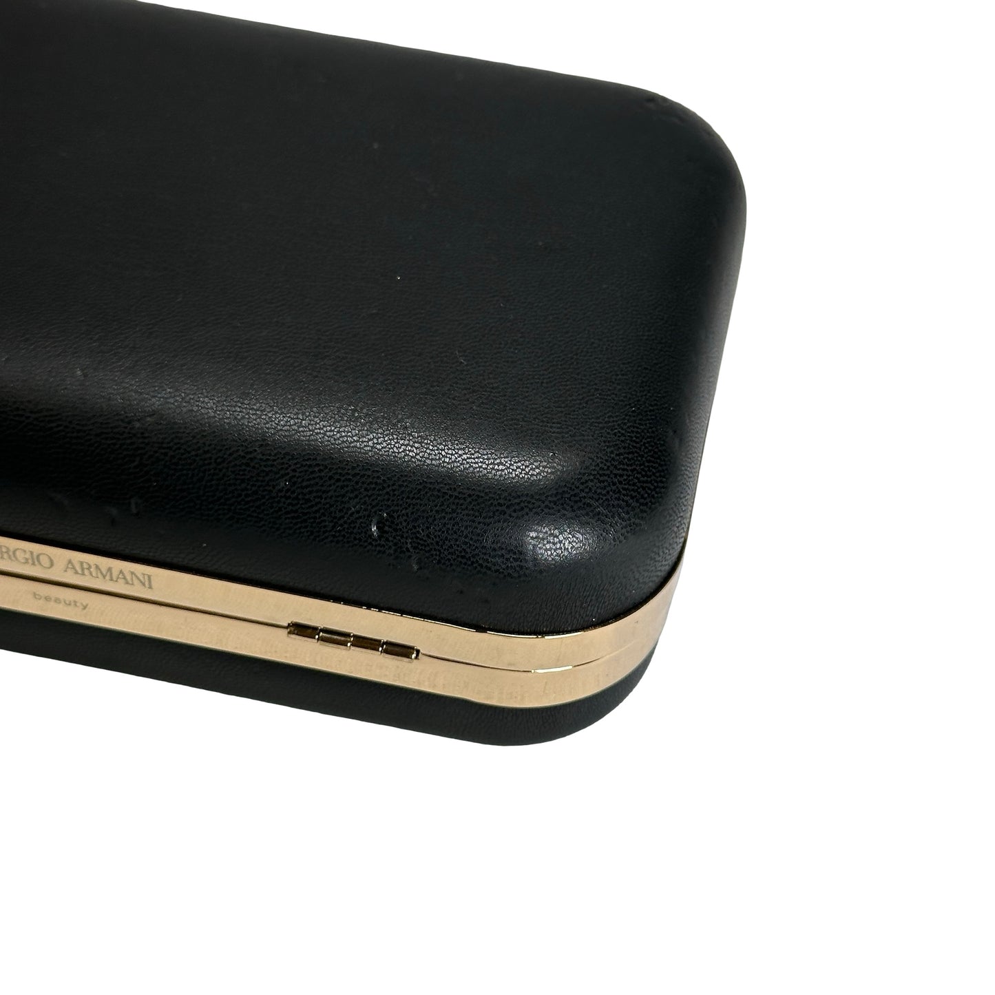GIORGIO ARMANI Solid Si Perfume and Lipstick Set Clutch Minaudière Black Gold Red