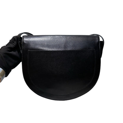 Used DIOR Epi Leather Vintage cross body Shoulder Bag Black GHW