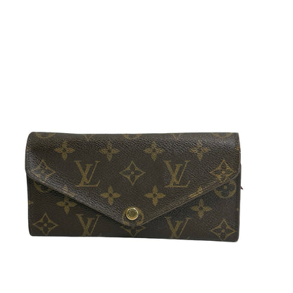 Used LOUIS VUITTON Monogram Canvas Sarah Wallet Long wallet Brown Gold