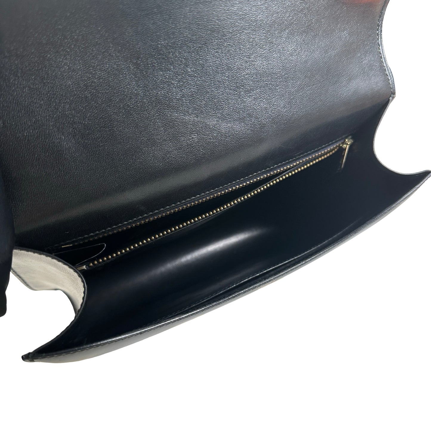 Used HERMES Box Calfskin Constance 24 Shoulder Bag Black Gold