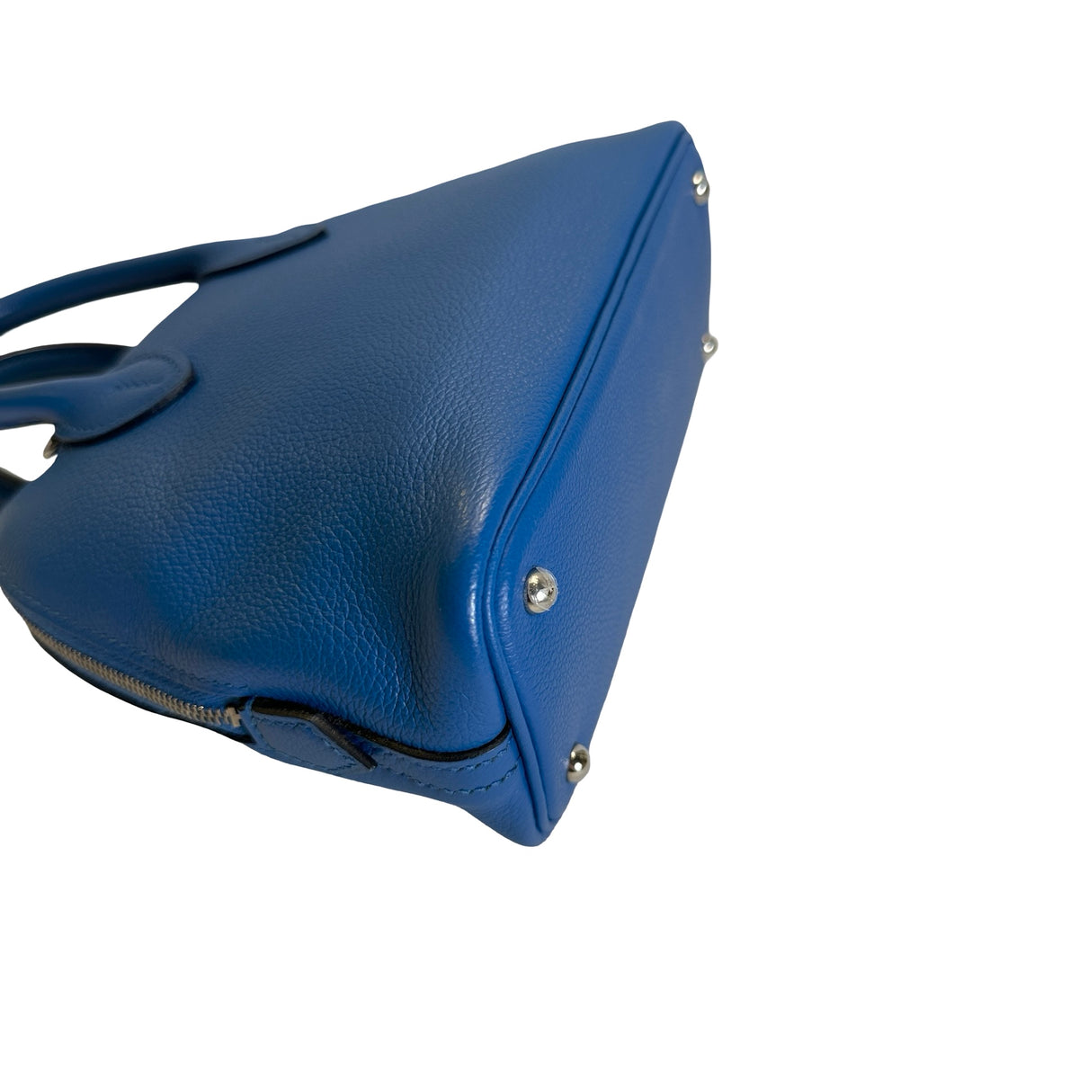 Used HERMES Epsom leather Bolide Mini Handbag Blue
